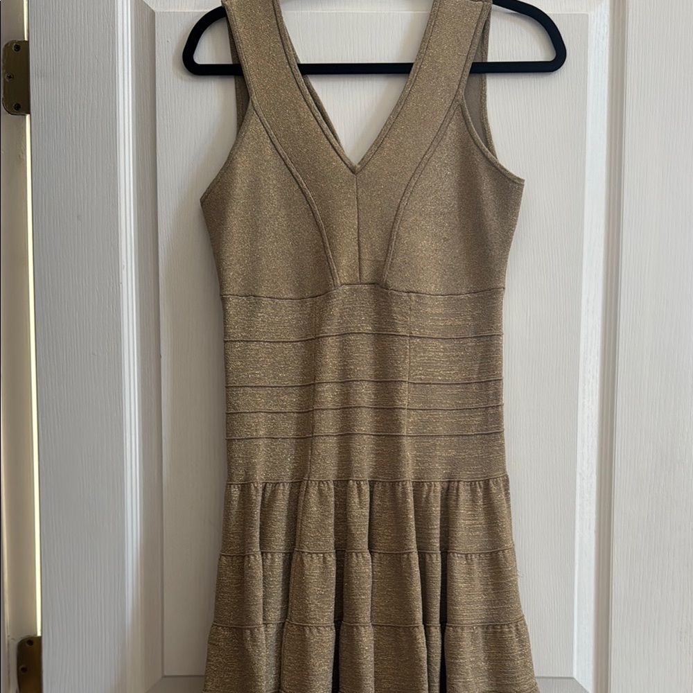 Pink Tartan Gold Sleeveless Dress